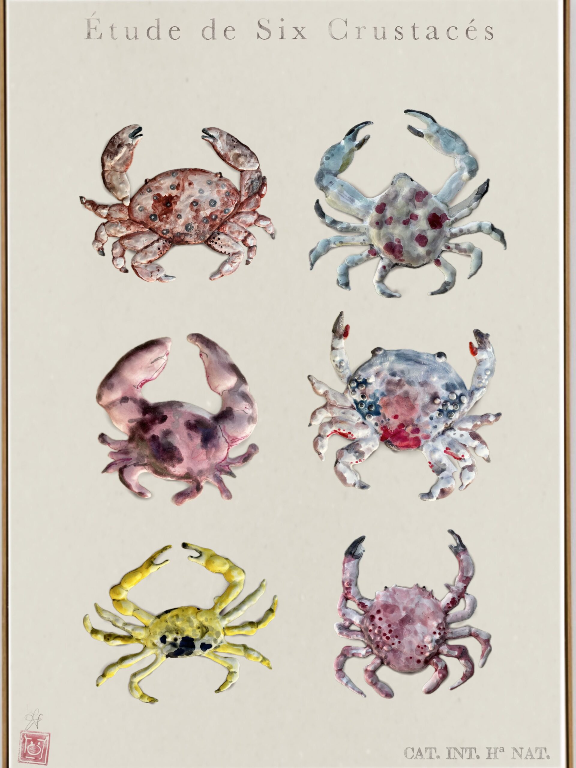 Relieve policromado de la serie Catálogo Íntimo de Historia Natural, obra original de Luis Zambrano Valdivia