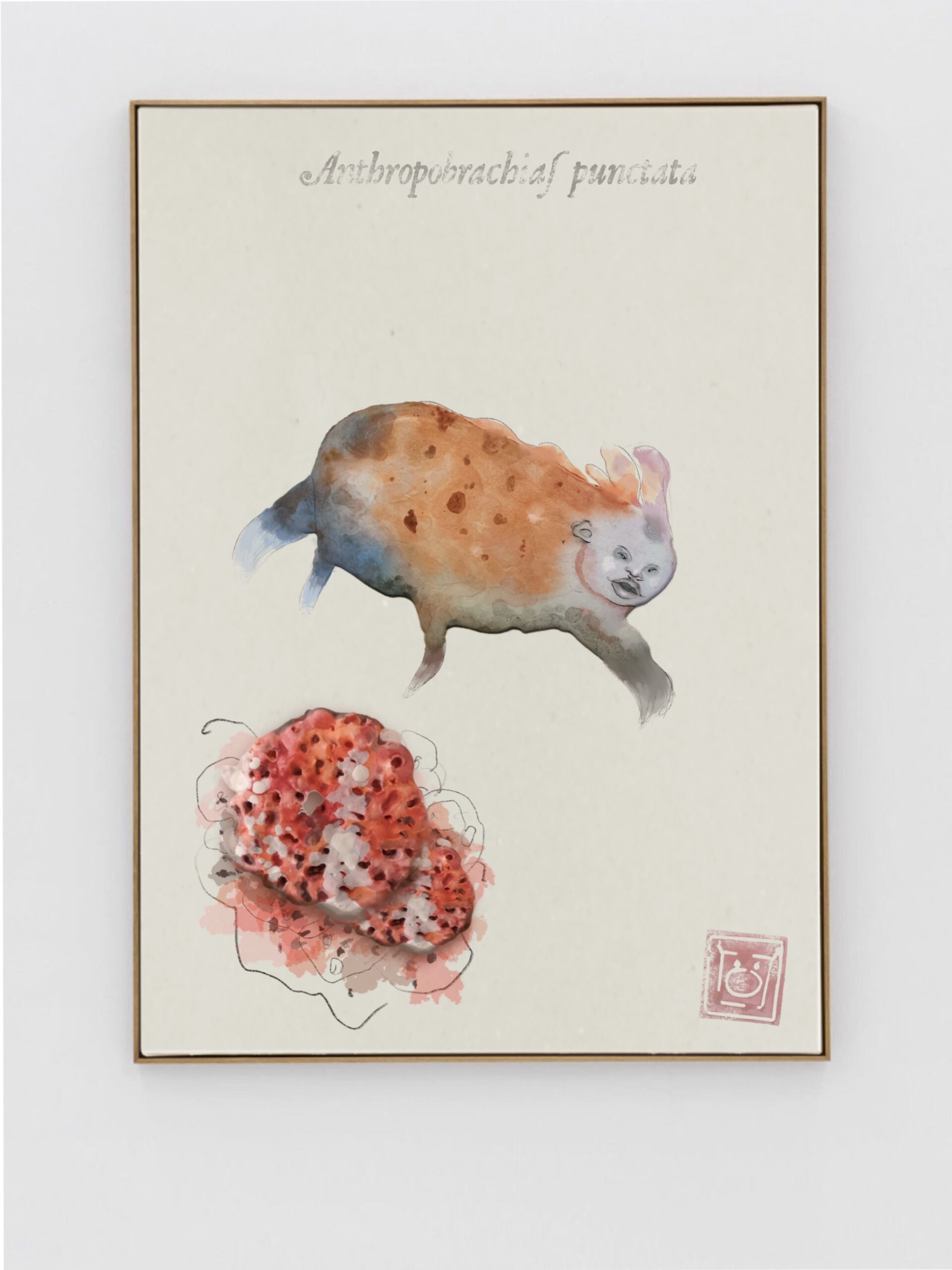 Relieve policromado de la serie inventario fantástico, obra original de Luis Zambrano Valdivia