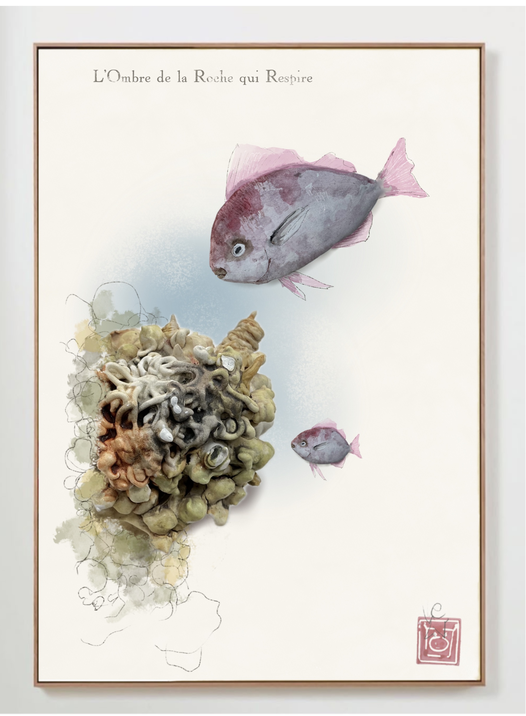 Relieve policromado de la serie Catálogo Íntimo de Historia Natural, obra original de Luis Zambrano Valdivia